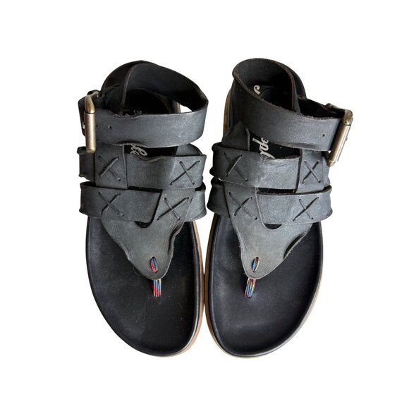 Free People Valencia‎ Wrap Black Sandals 41 - Picture 2 of 6